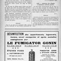 1367 - Page 1344-XXXVIII - Correspondance. Questions diverses. Au sujet de l’avancement des médecins prisonniers de guerre / Admission des réfugiés à l’assistance médicale gratuite