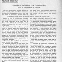 1380 - Page 1357 - Partie scientifique. Travaux originaux. Esquisse d’une éducation chirurgicale, par J. de Fourmestraux