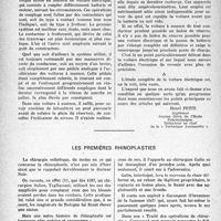 1411 - Page 1388 - Partie professionnelle, Hygiène, Assistance, Mutualité, Intérêts Corporatifs, Variétés. Chronique automobile. La voiture électrique et plus particulièrement la voiture du médecin / Les premières rhinoplasties