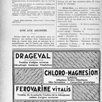 1427 - Page 1404-VI - Renseignements / Dernières Nouvelles. Académie de chirurgie / Hôtel-Dieu. Les déficiences hormonales et vitaminiques en pathologie moderne
