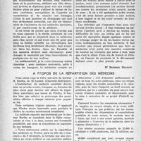 1433 - Page 1410 - Propos du jour. Des temps nouveaux / A propos de la répartition des médecins [Dr Raphael Massart]