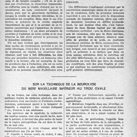 1436 - Page 1413 - Partie scientifique. Travaux originaux. Clinique Chirurgicale. La cicatrisation des plaies tégumentaires, par M. J. P. Tourneux / Sur la technique de la neurolyse du nerf maxillaire inférieur au trou ovale