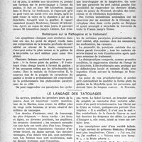 1443 - Page 1420 - Partie scientifique. Travaux originaux. Ce que pratiquement le médecin doit savoir... des paralysies du nerf cubital chez les cyclistes, d’après MM. Georges Guillain et G. Bourguignon. Quelques observations / Remarques sur la Pathogénie et le traitement / Le langage des tatouages