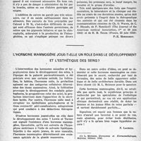 1493 - Page 1470 - Partie scientifique. Le fer dans les affections du sang / L’hormone mammogène joue-t-elle un rôle dans le développement et l’esthétique des seins?
