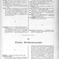 1556 - Page 1505 - Table des matières. Année 1940. I, partie Scientifique / II, partie Professionnelle