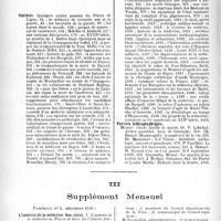1565 - Page 1512 - Table des matières. Année 1940. II, partie Professionnelle / III, Supplément Mensuel