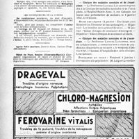 0007 - Page 4-VI - Renseignements / Dernières nouvelles / Académie de chirurgie / Faculté de médecine de Paris / Clinique des maladies mentales et de l’encéphale / Clinique des maladies mentales et de l’encéphale