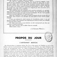 0012 - Page 9 - Souhaits pour 1941 / Propos du jour / L’artisanat médical [J. Noir]