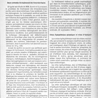 0026 - Page 23 - L'actualité scientifique. La Presse. Bases actuelles du traitement des bronchiectasies [(La Presse médicale, 21 septembre 1940)] / Crises épileptiformes alcooliques et crises d’épilepsie [(Gazette des Hôpitaux, 1er juin 1940)]