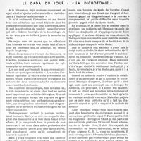 0030 - Page 27 - Partie professionnelle / Bulletin de l'Actualité. Le dada du jour : «la dichotomie»