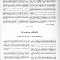 0036 - Page 33 - L’actualité professionnelle. Informations judiciaires. Les décisions de la Commission technique sont susceptibles d'un recours / Informations officielles. Réduction de loyer — Point de départ