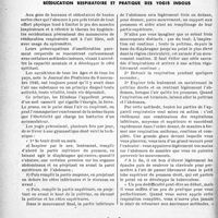0043 - Page 40 - L’actualité professionnelle. Variétés. Rééducation respiratoire et pratique des yogis indous