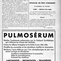 0046 - Page XLI-43 - Assurances sociales. Honoraires pour l’intervention à l’hôpital sur un assuré social indigent / Application des tarifs d'honoraires. Accidents du Travail. Ablation d’un onglo