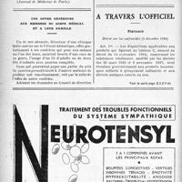 0059 - Page 56-X - Croix-Rouge français / Une offre généreuse aux membres du corps médical et à leur famille / A Travers l’officiel / Pharmacie