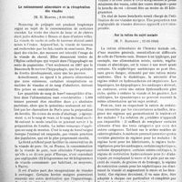 0073 - Page 70 - L’actualité scientifique. Les Sociétés Savantes. Paris. Académie de médecine. Le rationnement alimentaire et la récupération des viandes, (8-10-1940) / Sur la ration du sujet malade, (15-10-1940)