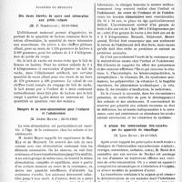 0115 - Page 112 - L’actualité scientifique. Les Sociétés Savantes. Paris. Académie de médecine. Des doses élevées de sucre sont nécessaires aux petits enfants, (15-10-1940) / Dangers de la sous-alimentation pour l’enfance et l’adolescence, (22-10-1940) / A propos des intoxications déterminées par les appareils de chauffage, (29-10-1940)