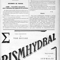 0134 - Page XLV-131 - Fiscalité. Les certificats délivrés aux blessés civils de la guerre ne sont pas exemptés du timbre / Accidents du travail. Formalités nécessaires pour l’obtention des appareils de prothèse