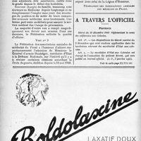 0147 - Page 144-X - Communiqué / A Travers l’officiel / Pharmacie