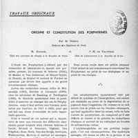 0150 - Page 147 - Partie scientifique / Travaux originaux. Origine et constitution des porphyrines, Par M. Dérot