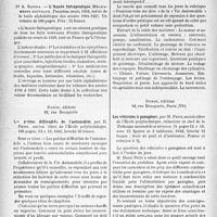 0169 - Page 166 - L'actualité scientifique. Les Livres. L’Année thérapeutique. Médicaments nouveaux, par Dr A. Ravina, Masson et Cie, éditeurs, Paris / Les petites difficultés de l’automobile, par H. Petit, Dunod, éditeur / Les véhicules à gazogènes, par H. Petit, Dunod, éditeur, Paris