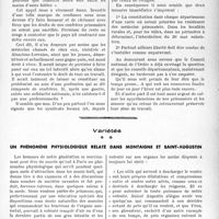 0232 - Page 229 - Bulletin de l’Actualité. Les intérêts contradictoires des médecins démobilisés et des médecins prisonniers de guerre. Faut-il souhaiter la création d’un statut des infirmières diplômées? / Variétés. Un phénomène physiologique relaté dans Montaigne et saint-Augustin