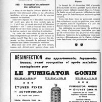 0243 - Page 240-XLVI - Application des tarifs d’honoraires. Tarifs divers. Injections intramusculaires en série / Allocations familiales. Exemption de paiement des cotisations