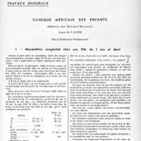0310 - Page 307 - Partie scientifique / Travaux originaux. Clinique médicale des enfants, Par le Professeur Nobécourt. Myxoedème congénital chez une fille de 3 ans et demie