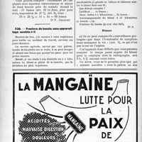 0353 - Page 350-LII - Application des tarifs d'honoraires. Accidents du travail. Intervention de nuit / Fracture du bassin sans appareillage semble-t-il