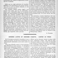 0381 - Page 378 - Travaux originaux. La clinique au goût du jour. Sur le diabète infantile, D’après le Docteur M. Albeaux-Fernet / Défense active et défense passive... contre le froid