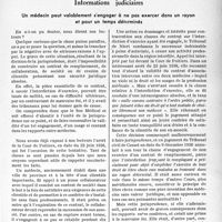0386 - Page 383 - L’actualité professionnelle. Informations judiciaires. Un médecin peut valablement s'engager à ne pas exercer dans un rayon et pour un temps déterminés