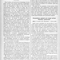 0431 - Page 428 - L'actualité scientifique. Les Sociétés Savantes. Paris. Société médicale des hôpitaux de Paris. Un cas de brachy-oesophage avec oesophagite ulcéreuse, (8-11-1940) / Sur un nouveau cas de tuberculose millaire épisodique, (8-11-1940) / Pneumothorax spontané avec image kystique transitoire ; pleuroscopie, (15-11-1940)