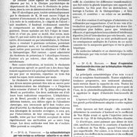 0475 - Page 472 - L’actualité scientifique. Les Thèses. L’alcoolisme chronique et les thérapeutiques de désintoxication, par Dr J. Daire / La sulfamidothérapie par voie rectale en médecine infantile et en obstétrique, par Dr G. -A. Verroust / Essai d’exploration fonctionnelle des reins par la théophylline-éthylène-diamine, par Dr G. -E. Baulon