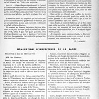 0486 - Page 483 - Bulletin de l’Actualité. Sur la composition des conseils et du tableau de l’ordre / Nomination d’inspecteurs de la santé