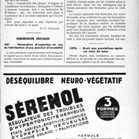 0490 - Page XLIX-487 - Application des tarifs d'honoraires. Accidenta du travail. A propos de l’anesthésie opératoire / Assurances sociales. Honoraires d’expertise en vue de l'attribution d'une pension d’invalidité / Droit aux prestations après six mois de soins