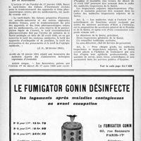 0503 - Page 500-XII - A travers l’officiel / Assurances sociales / Inspection départementale d’hygiène