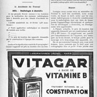 0535 - Page 532-L - Application des tarifs d’honoraires. Assurances sociales. Soins donnés aux assurés sociaux par des auxiliaires médicaux / Accidents du Travail. Radiologie à domicile