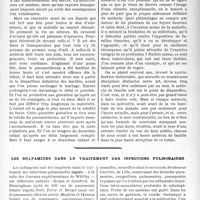 0554 - Page 551 - Travaux originaux. La vie familiale des tuberculeux. Comment le médecin devra se comporter au point de vue mariage et procréation, par E. Rist / Les sulfamides dans le traitement des infections pulmonaires