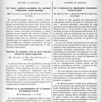 0563 - Page 560 - L'actualité scientifique. Les Sociétés Savantes. Paris. Académie de médecine. Les formes anxieuses persistantes des psychoses d’épuisement somato-psychique, (7-1-1941) / Dispersion du tréponème chez les souris blanches atteintes de syphilis inapparente, (24-12-1940) / Influence de la sous-alimentation sur la résistance de l’organisme au froid, (7-1-1941) / Académie de chirurgie. Sur le traitement des épanchements traumatiques récents du genou, (16-10-1940)