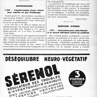 0582 - Page XLIX-579 - Application des tarifs d'honoraires. Assurances sociales. Une « analogie » à proposer en matière d’électro-radiologie / Automobilisme. Transformation d’une voiture pour marche au gaz d’éclairage / Questions diverses. Honoraires pour soins donnés à un assuré individuel contre les accidents