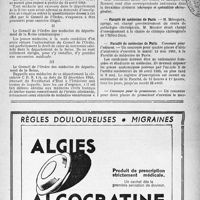 0588 - Page VII-585 - Conseil départemental de la Seine de l’Ordre des Médecins / Dernières nouvelles / Académie de médecine / Faculté de médecine de Paris / Faculté de médecine de Paris / Concours pour le prosectorat