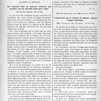 0605 - Page 602 - L’actualité scientifique. Les sociétés savantes. Paris. Académie de médecine. Les vitamines dans les aliments conservés (lait excepté) par des procédés autres que le froid, (21-1-1941) / Société médicale des hôpitaux de Paris. L’intoxication par le chlorure de méthyle employé comme frigorifique, (15-11-1940)