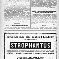 0617 - Page 614-XL - Application des taries d'honoraires. Assurances sociales. Convention pour hôpital privé / Petite transfusion de sang / Intervention effectuée à titre gratuit chez un assuré social