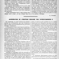 0643 - Page 640 - A propos de l’électrocardiogramme. L'électrocardiographie / Accélération de l'éruption dentaire par hypervitaminose D