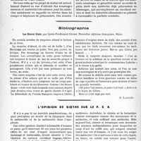 0659 - Page 656 - L’actualité professionnelle. Informations judiciaires. Le rapatriement des médecins prisonniers / Bibliographie. Les Beaux draps, par Louis-Ferdinand Céline, Nouvelles éditions français, Paris / l’opinion de Goethe sur le P. C. B