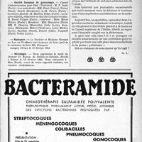 0674 - Page IX-671 - Hôpitaux de Paris / Faculté de médecine d’Alger / Société français de gynécologie / Naissance / Nécrologie [Docteur O. Baude] / A titre de courte riposte