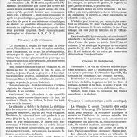 0688 - Page 685 - Travaux originaux. Les aliments envisagés au point de vue vitaminique. Vitamine A (de croissance) / Vitamine B1 (antinévritique) / Vitamine B2 (lactoflavine) / Vitamine C (antiscorbutique ; acide ascorbique)