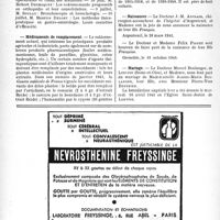 0717 - Page 714-VIII - Société médico-chirurgicale des hôpitaux libres / Médicaments de remplacement / Nevers / Naissances / Mariage