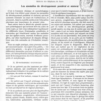 0726 - Page 723 - Les anomalies du développement pondéral et statural devant l’éducation physique, par M. Jacques Decourt. Les anomalies du développement pondéral et statural. Hypotrophies staturales