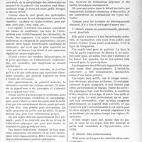 0728 - Page 725 - Les anomalies du développement pondéral et statural devant l’éducation physique, par M. Jacques Decourt. Les anomalies du développement pondéral et statural. Hypertrophies staturales / Obésités