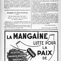 0763 - Page 760-X - Conseil de l'Ordre des médecins des Ardennes / Abrogation du décret du 20 mai